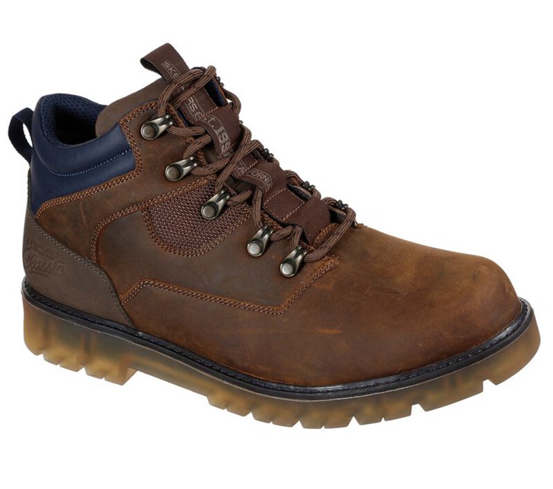 Skechers Relaxed Fit: Tremo - Selgon - Mens Boots Brown [AU-XU1260]